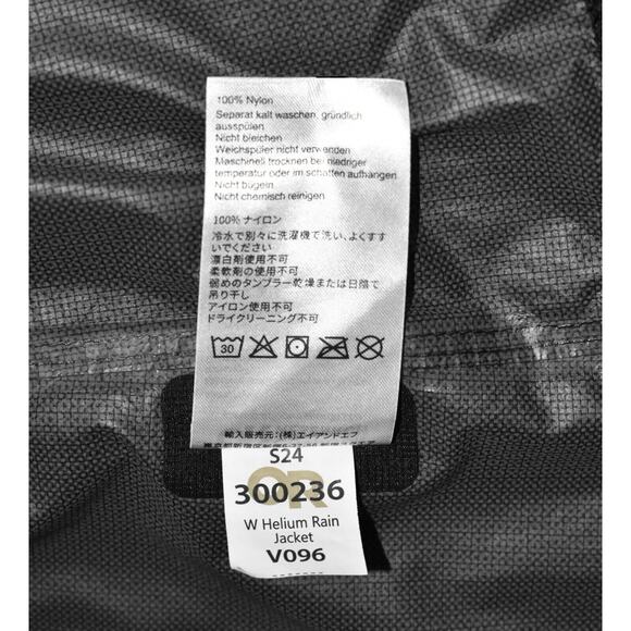 A8 NEW OUTDOOR RESEARCH OR Black Nylon W Helium Hooded Rain Jacket Size XS $250 - Picture 9 of 10